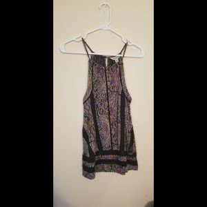 Lucky Brand Paisley Crochet Tank